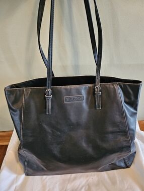 Vera Bradley Black Leather-Look Tote